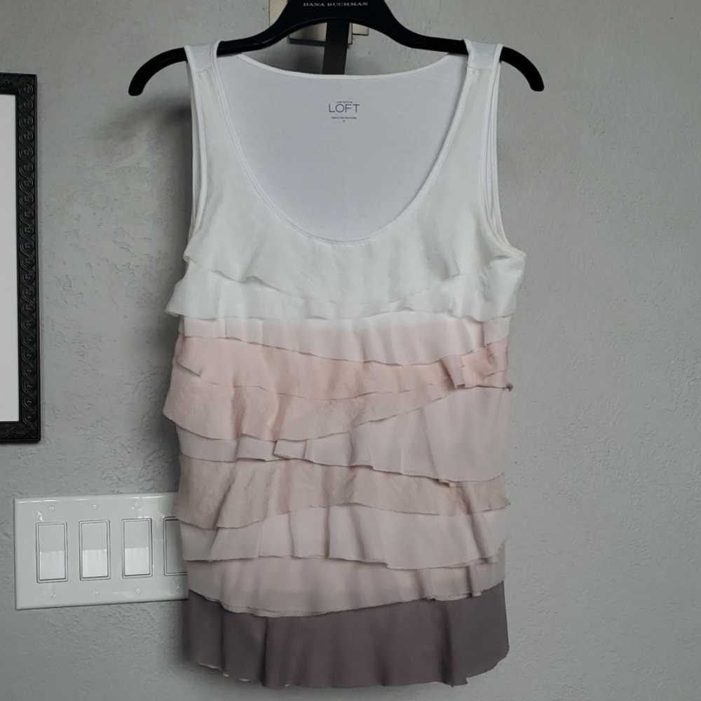 Ann Taylor Loft ruffle tank